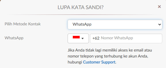 Step 2 - Masukkan Nomor WhatsApp